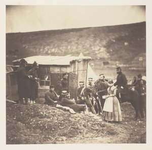 Camp du 4e régiment des gardes dragons, réunion conviviale, Français et Anglais - Roger Fenton