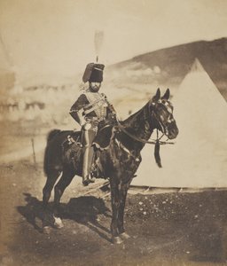 Cornet Henry John Wilkin, 11e (ou propre de Prince Albert) Hussards, 1855 - Roger Fenton