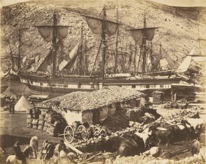 Port de Balaklava, le quai à bestiaux - Roger Fenton