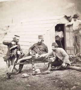 Difficultés dans le camp (Colonel Lowe et Capitaines Brown et George) - Roger Fenton