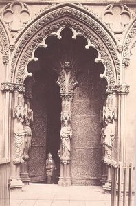 Le Porche Ouest, Cathédrale de Litchfield, vers 1858