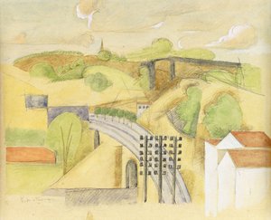 Étude pour le viaduc de Meulan, 1912 - Roger de La Fresnaye