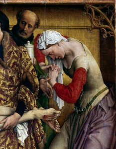 Descente de croix. Détail de Sainte Marie Madeleine. Retable de Rogier Van Der Weyden - Rogier van der Weyden