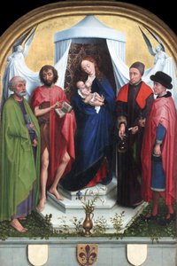 Madone avec les saints Pierre, Jean-Baptiste, Cosmas et Damien - Rogier van der Weyden