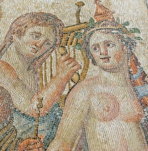 Un centaure charme une Ménade, (détail) - Roman
