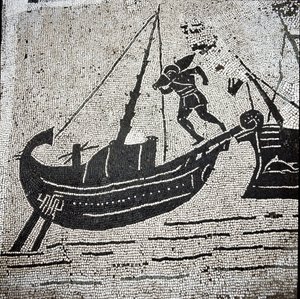 Un navire de Cagliari retournant au port d