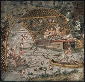 Banquet sous une pergola près du Nil (détail)