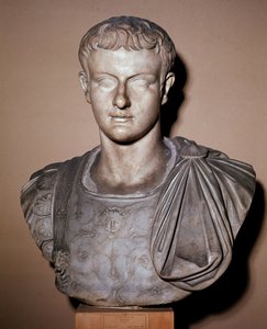 Buste de Caligula (sculpture en marbre) - Roman