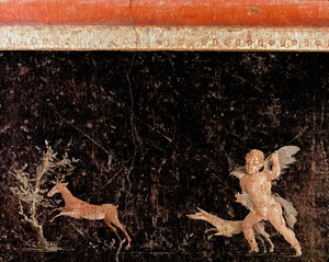 Cupidon chassant le cerf (fresque)