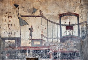 (détail) Fresque romaine, Herculanum - Roman