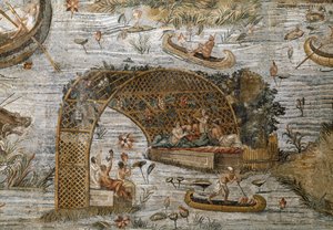 Détail de la mosaïque nilotique de Preneste (Palestrina) du sanctuaire de la déesse Fortune Primigenia, 80 av. J.-C.