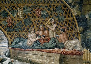 Détail de la mosaïque nilotique de Preneste (Palestrina) du sanctuaire de la déesse Fortune Primigenia, 80 av. J.-C. - Roman