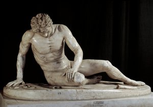 Le Gaulois mourant - Le Galate mourant - Guerrier galate mourant. Sculpture en marbre du groupe Ludovisi d