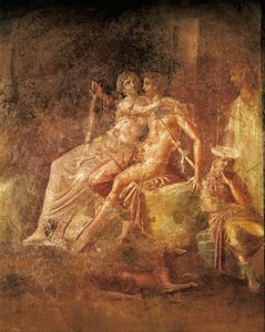 Fresque représentant Arès et Aphrodite, Maison du Cithariste, Pompéi, Italie