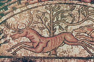 Pavement de Hinton St. Mary (détail) vers 350 apr. J.-C. - Roman