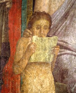 Fresque représentant une cérémonie rituelle à la Villa des Mystères, Pompéi, Campanie, Italie - Roman