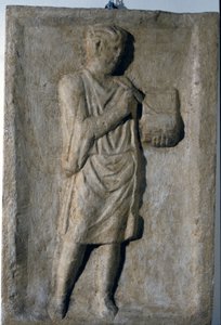 Bas-relief romain du 3ème siècle après J.-C. Un écrivain