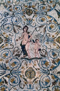 Art romain : Mosaïque du 4ème siècle après J.-C. de la villa romaine de l