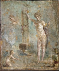 Art romain : « Narcisse ». Fresque de Pompéi, Musée archéologique national, Naples - Roman