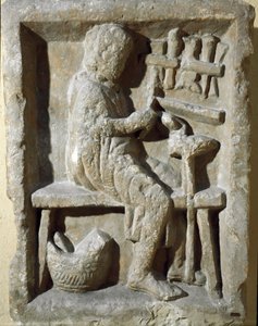 Art romain : « forgeron au travail » 1er siècle après J.-C. Rome, Museo della Civilta Romana