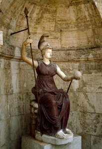 Art romain : la déesse Rome levant l