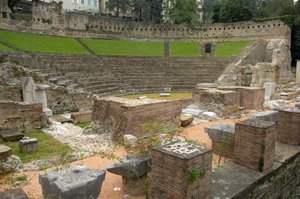 Art romain : vue du théâtre romain (1er av. J.-C.), Trieste, Italie