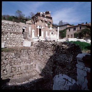 Art romain : vue du Capitole (capitolium), 73 après J.-C., Brescia, Italie - Roman