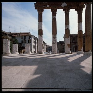 Art romain : vue du Capitole (capitolium), 73 après J.-C., Brescia, Italie - Roman