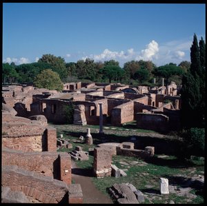 Art romain : vue des ruines du site archéologique d