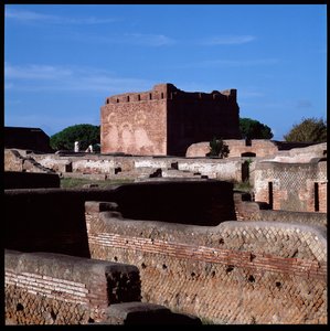 Art romain : vue des ruines du Capitole, site archéologique d