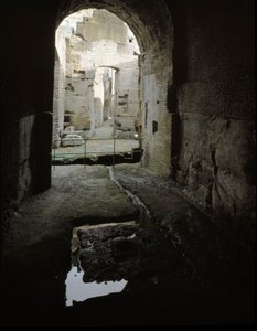 Art romain : vue des passages souterrains du Colisée à Rome - Roman