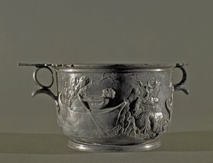Skyphos en argent, 2ème siècle avant JC - Roman