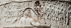 Les légions romaines naviguent à Ancône sous la protection de Neptune (détail) - Roman