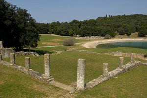 La villa romaine dans la baie de Verige, Brijuni, Croatie