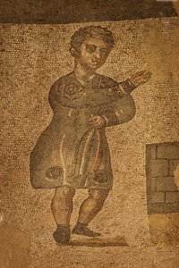 Salle à deux absides, mosaïque de sol, Villa Romana del Casale, Piazza Armerina, Sicile, Italie