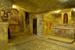 Vue des catacombes de Sainte Agathe à Rabat, Malte