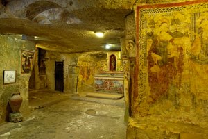Vue des catacombes de Sainte Agathe à Rabat, Malte