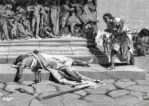 Le cadavre de Publius Clodius Pulcher (92-52 av. J.-C.) trouvé sur la via appia à Rome - Roman