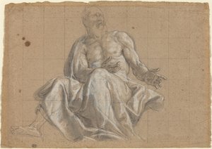 Un vieil homme en draperie classique - Roman 18th Century