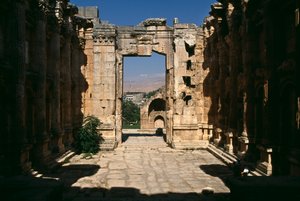 Temple de Bacchus, détail, vue de l