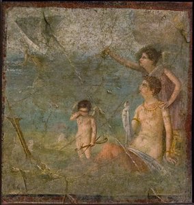 Ariane et Thésée, 1ère moitié du 1er siècle après J.-C. - Roman Pompeian wall painting.