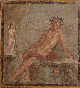 Narcisse, 1ère moitié du 1er siècle après J.-C. - Roman Pompeian wall painting.