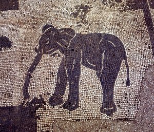 Ostie antique. Place des Corporations. Mosaïque de la Corporation des Marins de Sabratha - Roman Roman