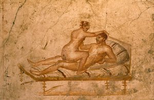 Fresque érotique du cubiculum de la Maison des Vettii, Pompéi (Liste du patrimoine mondial de l