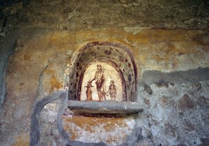 Fresque représentant un Lararium de Pompéi (Liste du patrimoine mondial de l