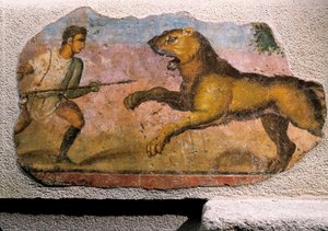 Gladiateur combattant un lion - Roman Roman