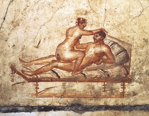 Fresque érotique, Maison des Vettii, Pompéi, Campanie, Italie