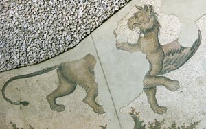 Mosaïque représentant un Lion Griffon, Bazar Arasta, Mosquée Sultan Ahmet, Istanbul - Roman Roman