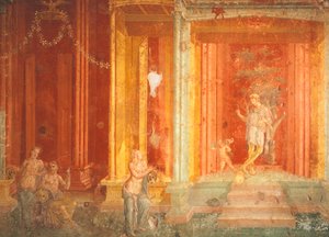 Fresque représentant Iphigénie en Tauride, Maison de Pinarius Cerialis, Pompéi, Campanie, Italie