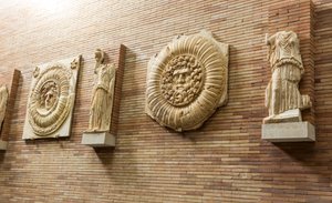 Plaques sur le mur dans le hall principal